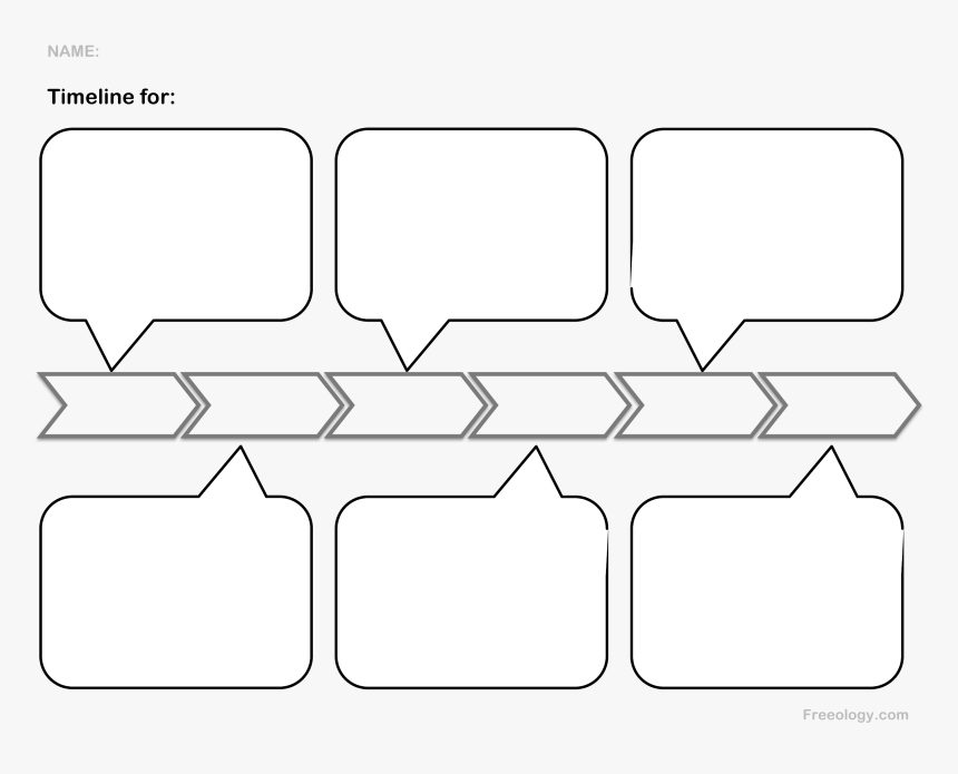 Clip Art Horizontal Timeline Template - Timeline Sheet To Fill, HD Png Download, Free Download