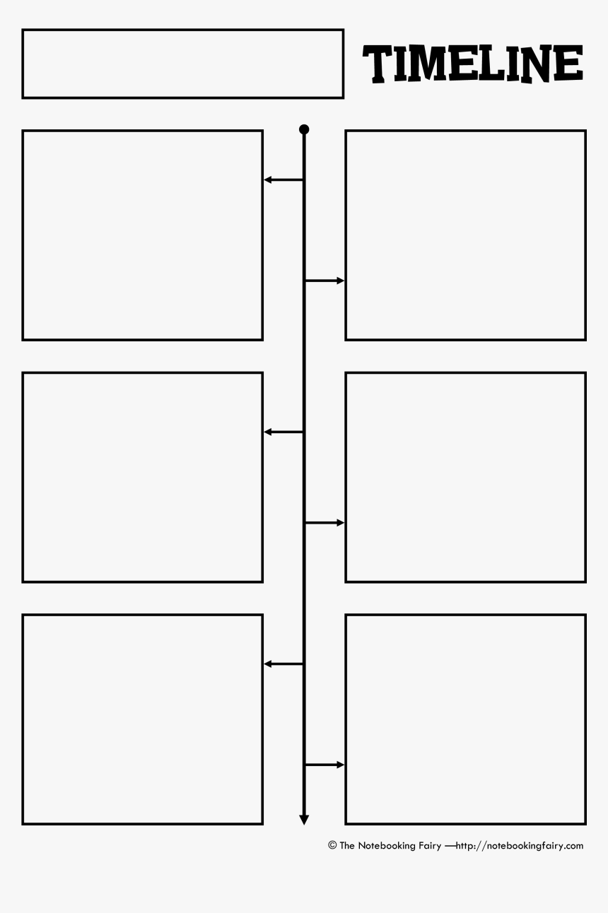 Blank Timeline Template For Kids Main Image - 6 Box Timeline Template, HD Png Download, Free Download