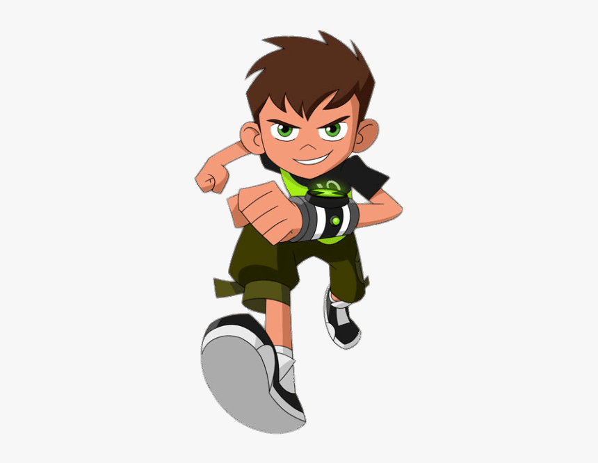 Ben 10 Running - Ben 10 Cartoon, HD Png Download, Free Download