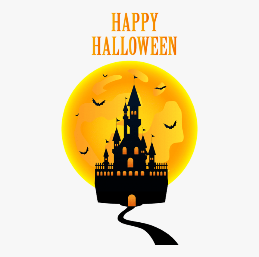 Free Png Happy Halloween With Castle Png Images Transparent - Halloween Castle Png, Png Download, Free Download