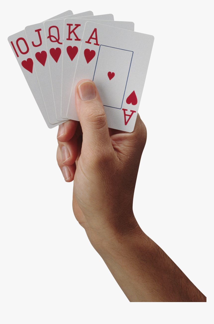 Hand Holding Cards - Hand With Cards Png, Transparent Png, Free Download