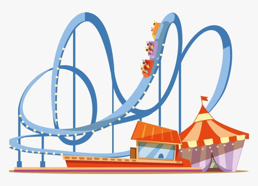 Orlando Coaster Island Universal Park Coney Games Clipart - Amusement Park Roller Coaster Clipart, HD Png Download, Free Download