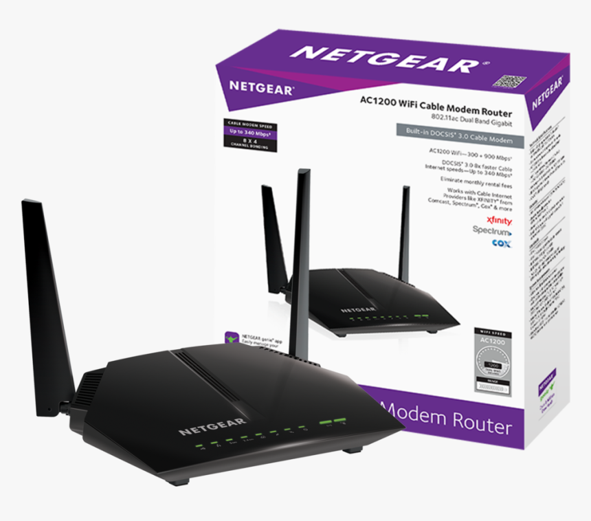 Netgear Ac1200 Wifi Modem Router, HD Png Download, Free Download