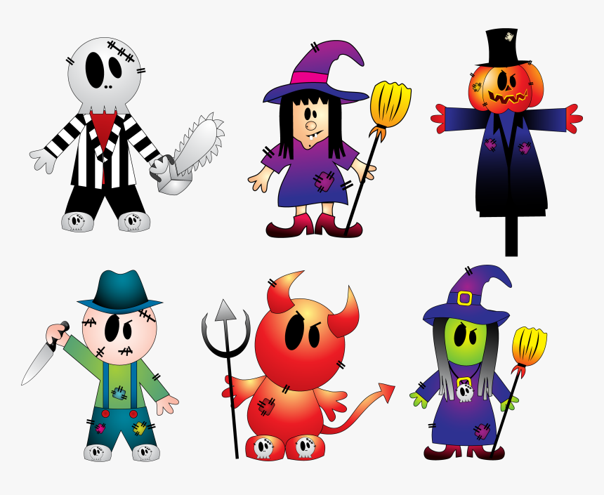 Halloween Kids Png - Creepy Halloween Cartoon Characters, Transparent Png, Free Download