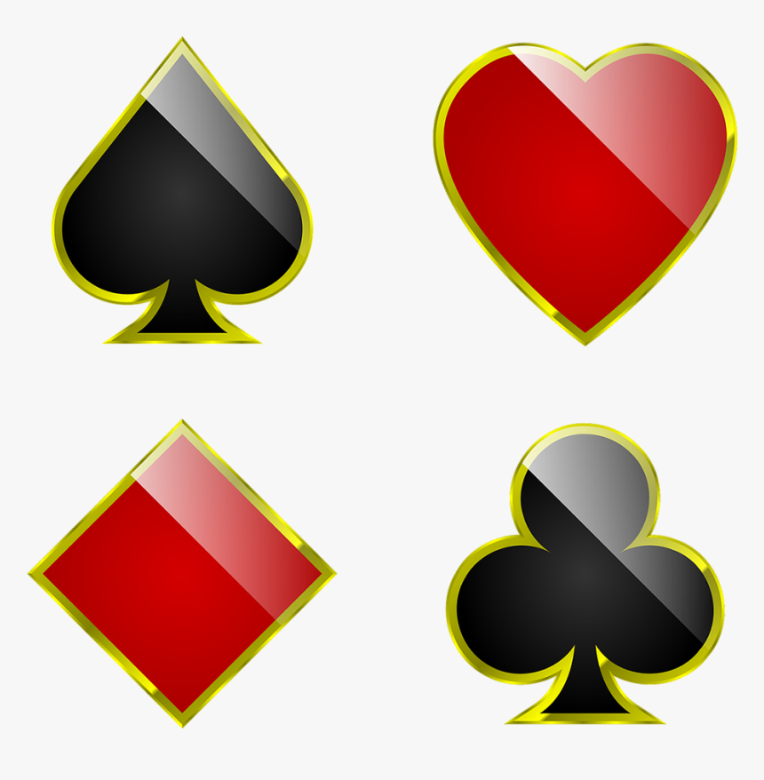 Suits Cards Playing Gambling Spade Poker Club - Playing Cards Suits Png, Transparent Png, Free Download