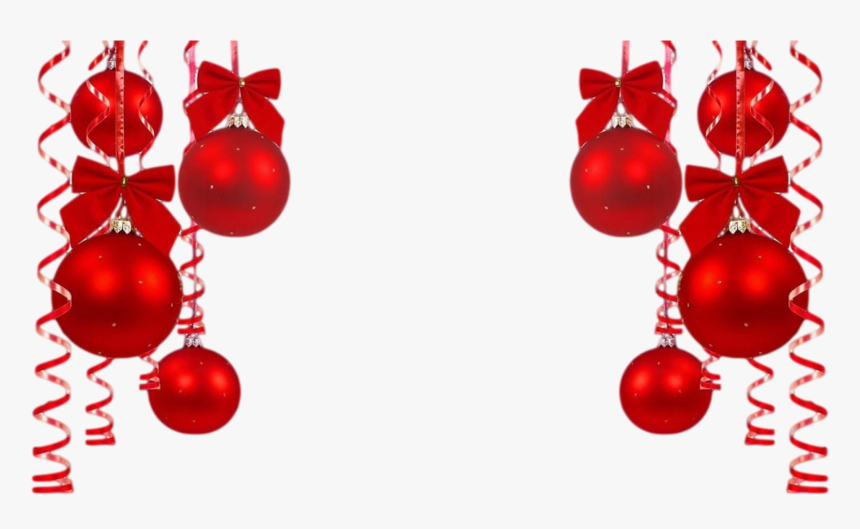 Clip Art Fundo Natalino Png - Christmas Decorations In Red, Transparent Png, Free Download