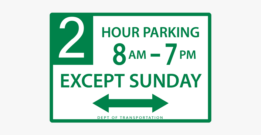 Parking Signs New York Hourly Parking With Day Exception - Sign, HD Png Download, Free Download