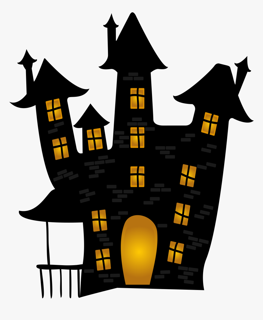 Ghost Scary Halloween House Free Clipart Hq Clipart - Transparent Haunted House Clipart, HD Png Download, Free Download