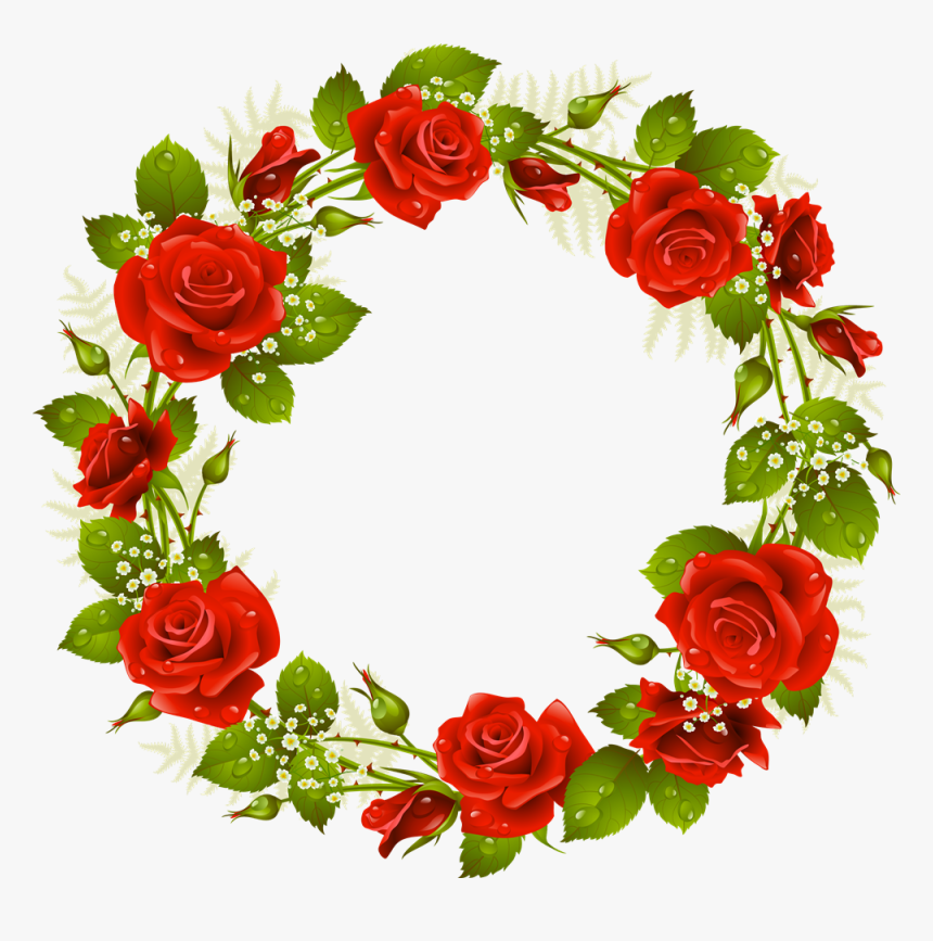 Pin By Nurcanc Ceo - Red Rose Wreath Png, Transparent Png, Free Download