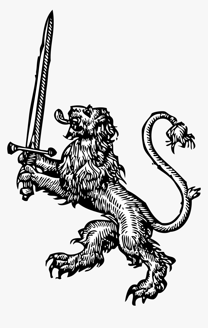 Lion With Sword Clip Arts - Status Of Royal Pandit, HD Png Download, Free Download