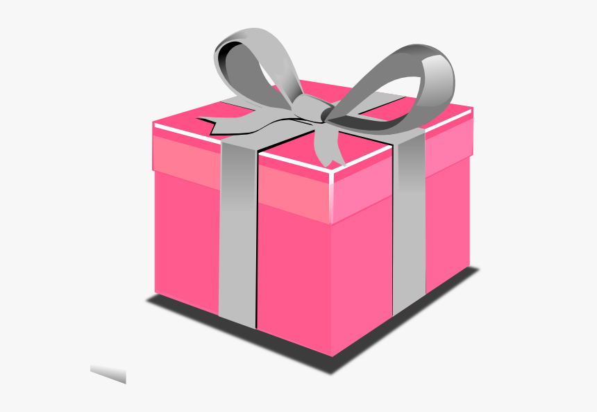 Pink Present Box Clip Art - Cartoon Transparent Background Christmas Gift, HD Png Download, Free Download