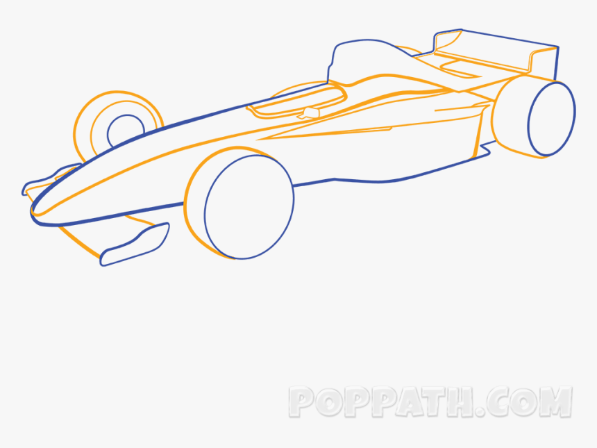 How To Draw A F1 Formula One Car Pop Path, HD Png Download, Free Download