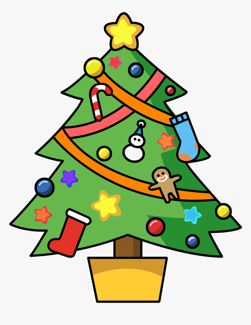 Christmas Tree Cartoon Png, Transparent Png, Free Download