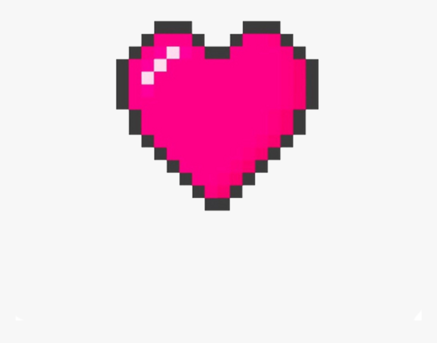 #heart #pixelheart #minecraft #tumblrsticker #pixel - Kawaii Heart Png, Transparent Png, Free Download