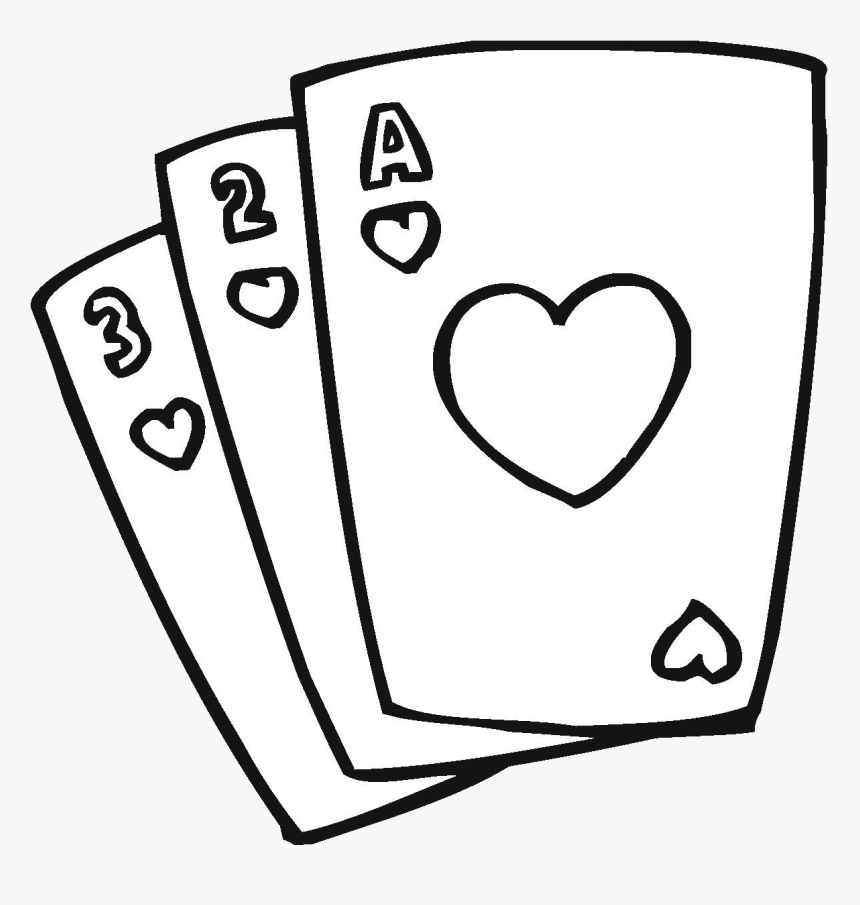 Playing Cards Collection Of Clipart Black And White - Cards Black And ...
