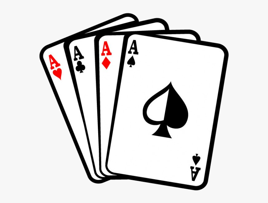 Playing Cards Four Aces Poker Clip Art Free Vector - Cards Clipart, HD Png Download, Free Download