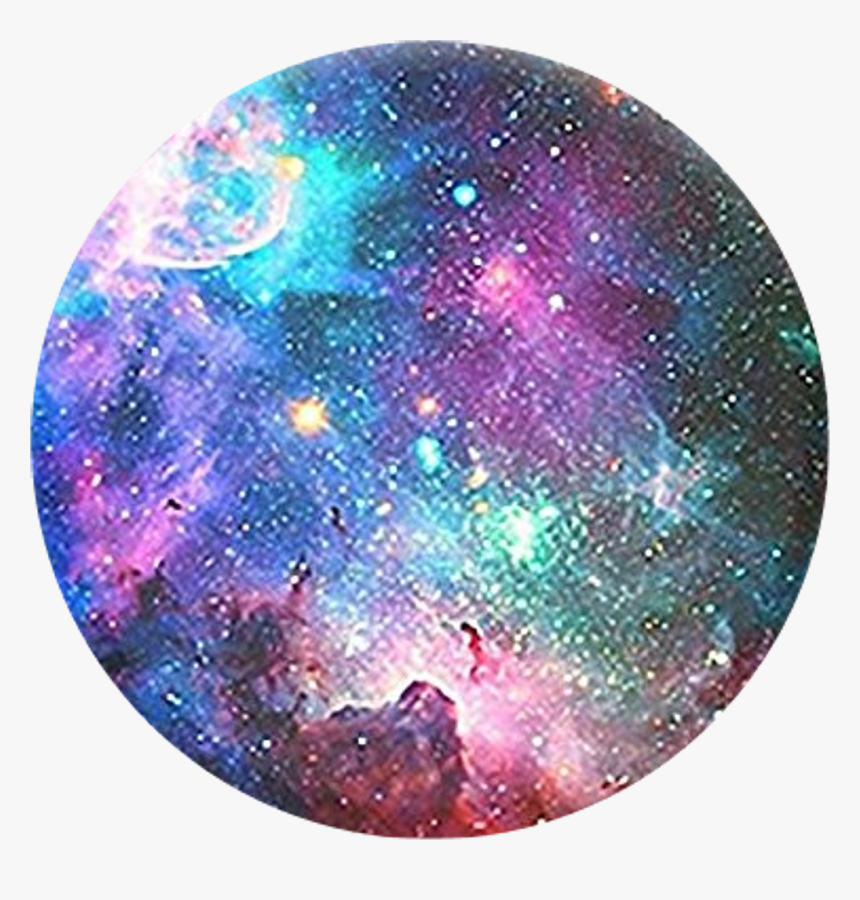 Galaxy Circle Moon Space Rainbow Aesthetic Tumblr Stars - Popsocket Galaxy, HD Png Download, Free Download
