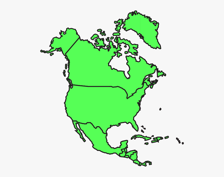 Outline North America Map, HD Png Download, Free Download