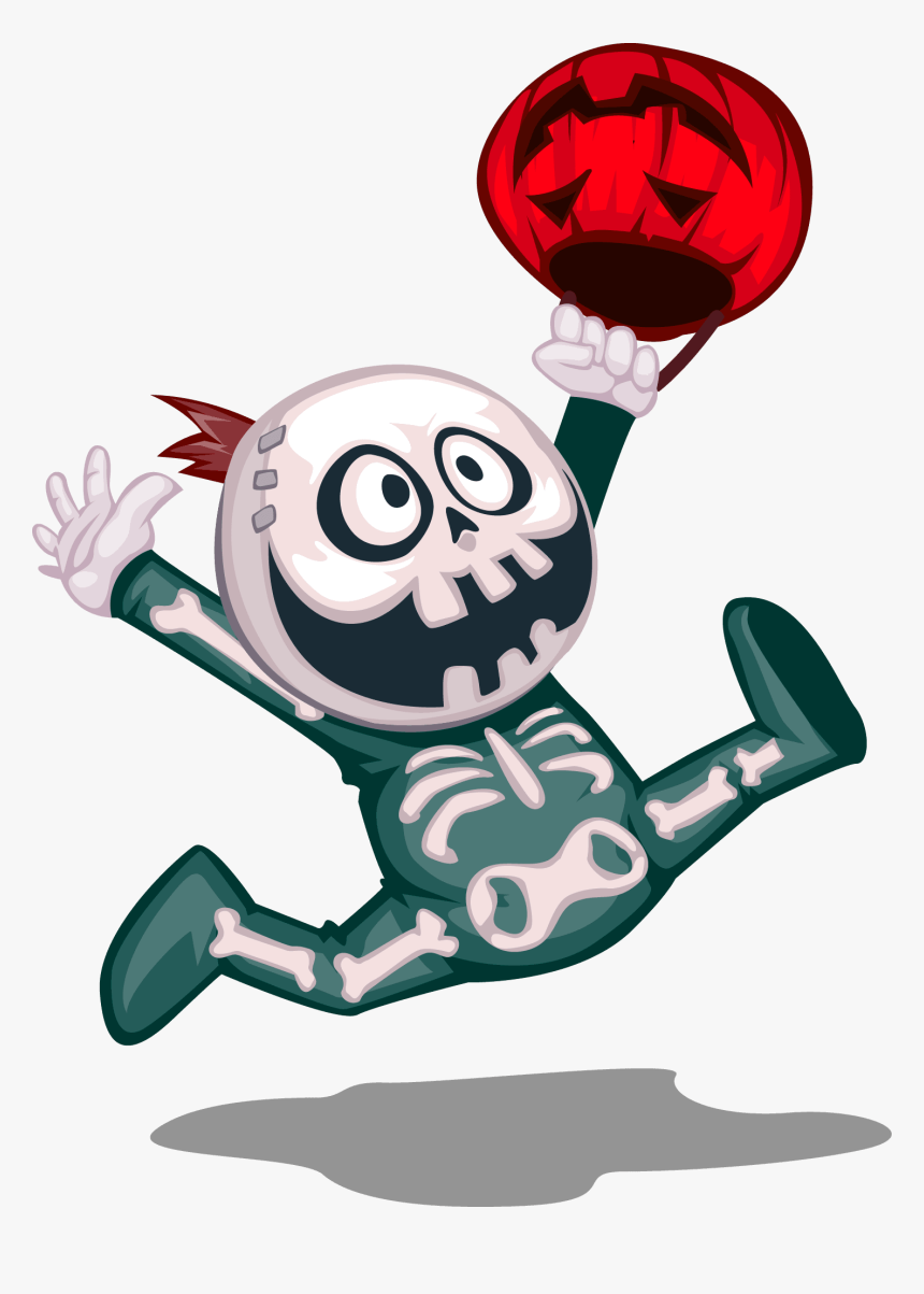 Skeleton Halloween Clip Art, HD Png Download, Free Download