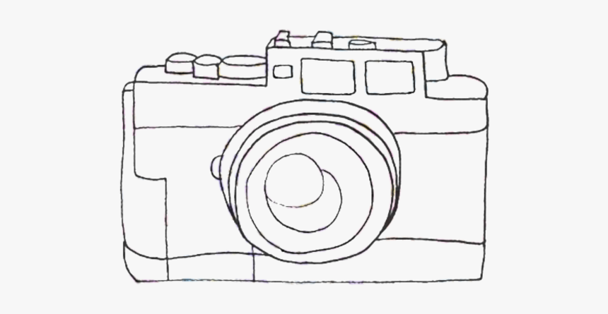 Line Art Tumblr Camera, HD Png Download, Free Download