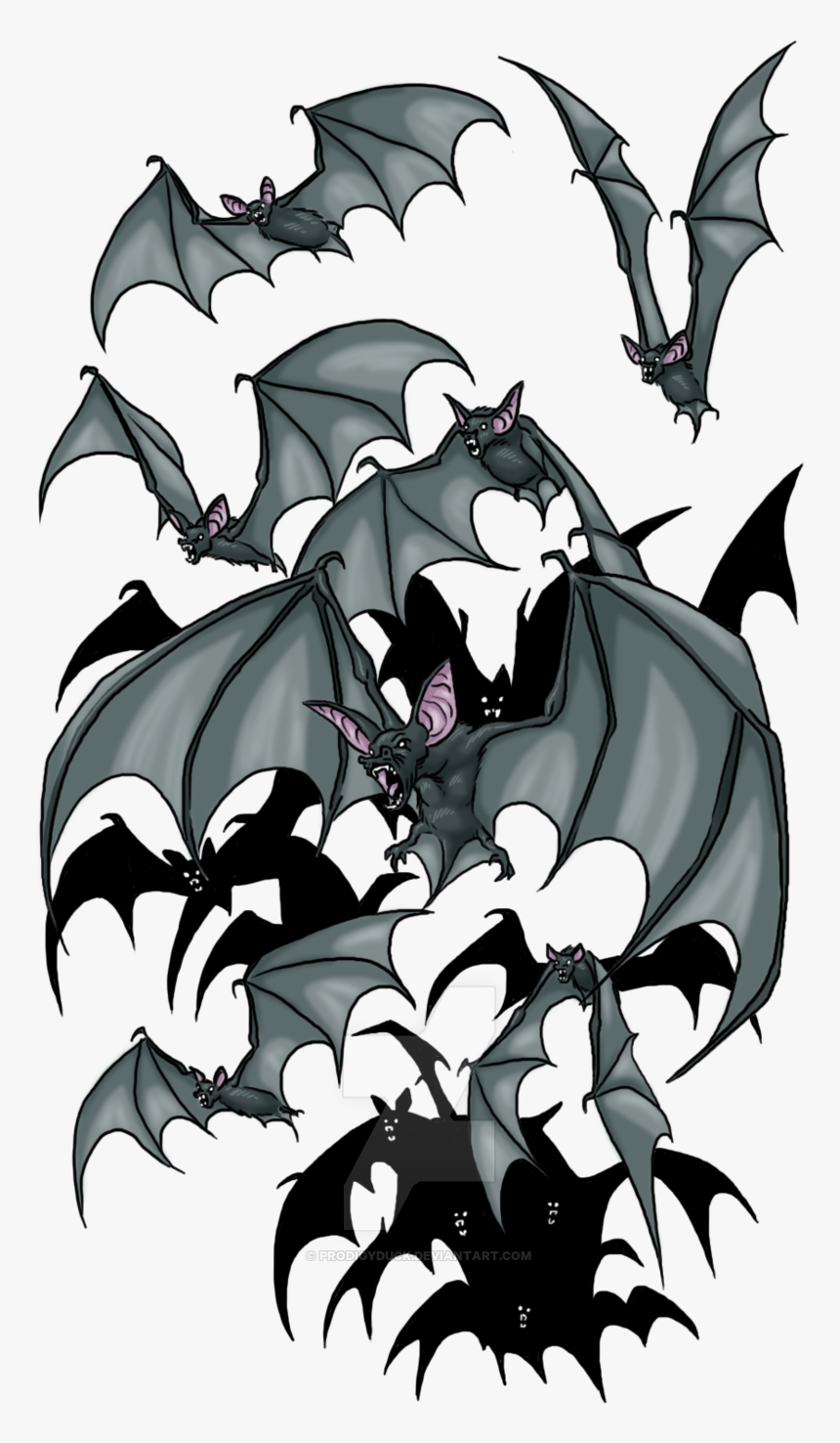 Drawn Bat Swarm Bat - Swarm Of Bats 5e, HD Png Download, Free Download