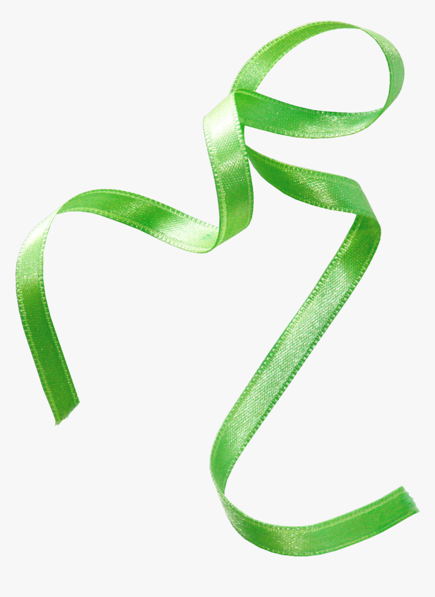 Ribbon Green Silk - Transparent Background Ribbon Green, HD Png Download, Free Download