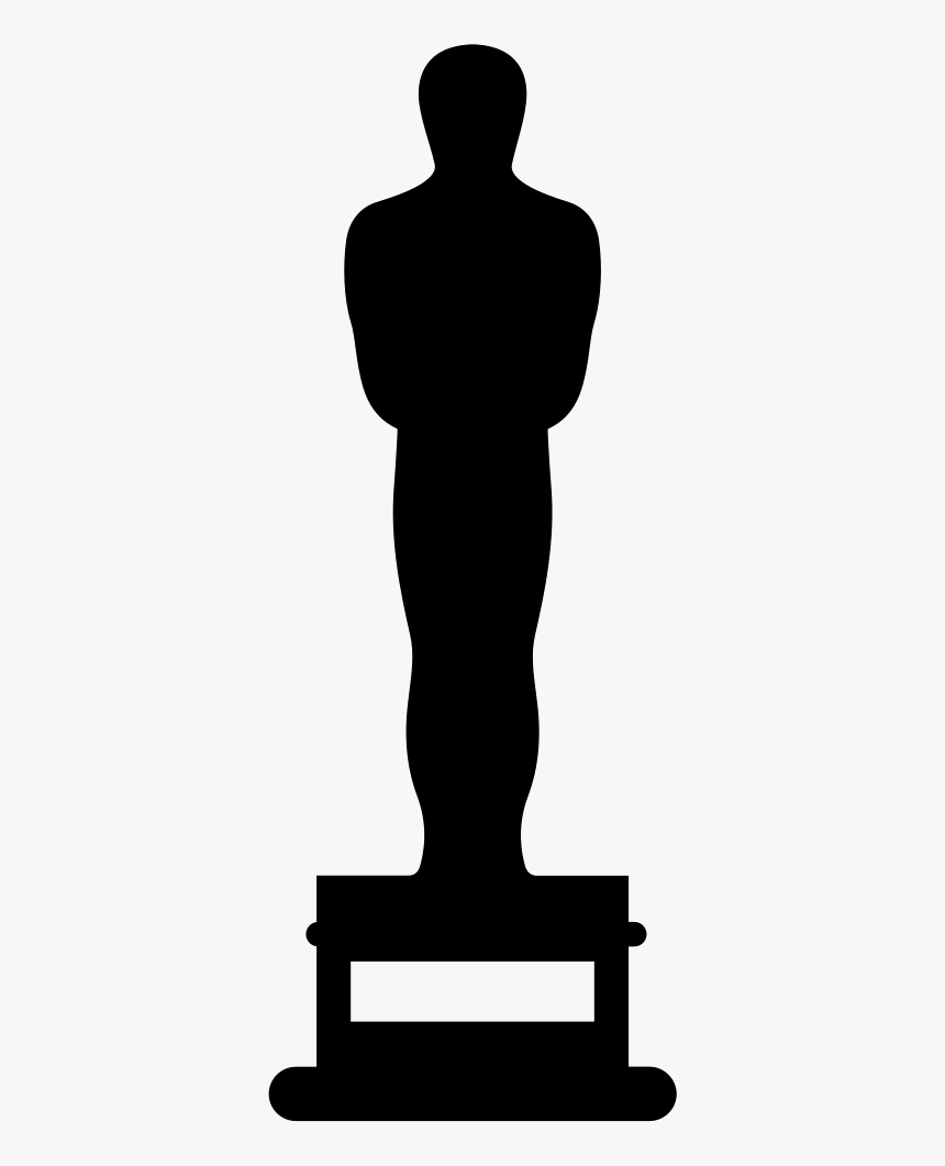Oscar Prize Statue Silhouette - Oscar Statue Icon Png, Transparent Png, Free Download