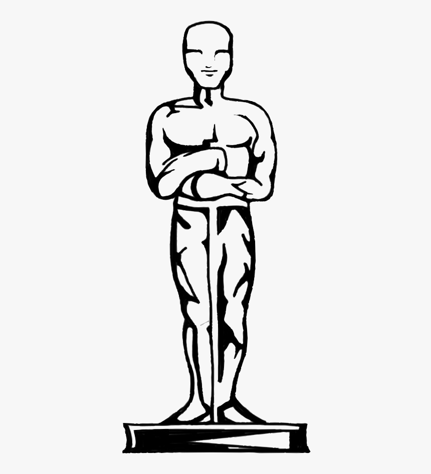 Oscar Award Drawing At Getdrawings - Drawing Of A Oscar Award, HD Png Download, Free Download