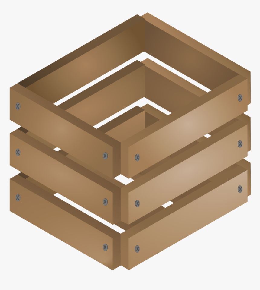 Box,angle,wood - Wooden Box Crate Clip Art, HD Png Download, Free Download