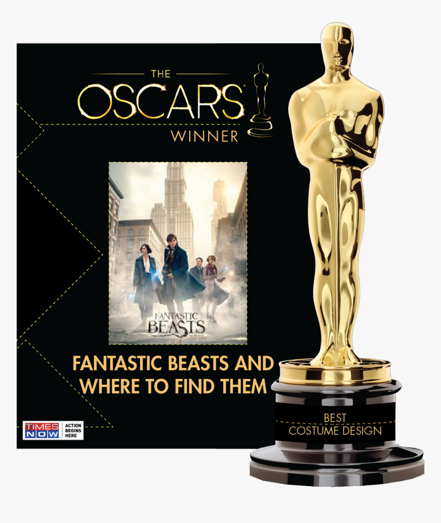 #oscars Colleen Atwood Wins Best Costume Design For - Oscar Statue, HD Png Download, Free Download