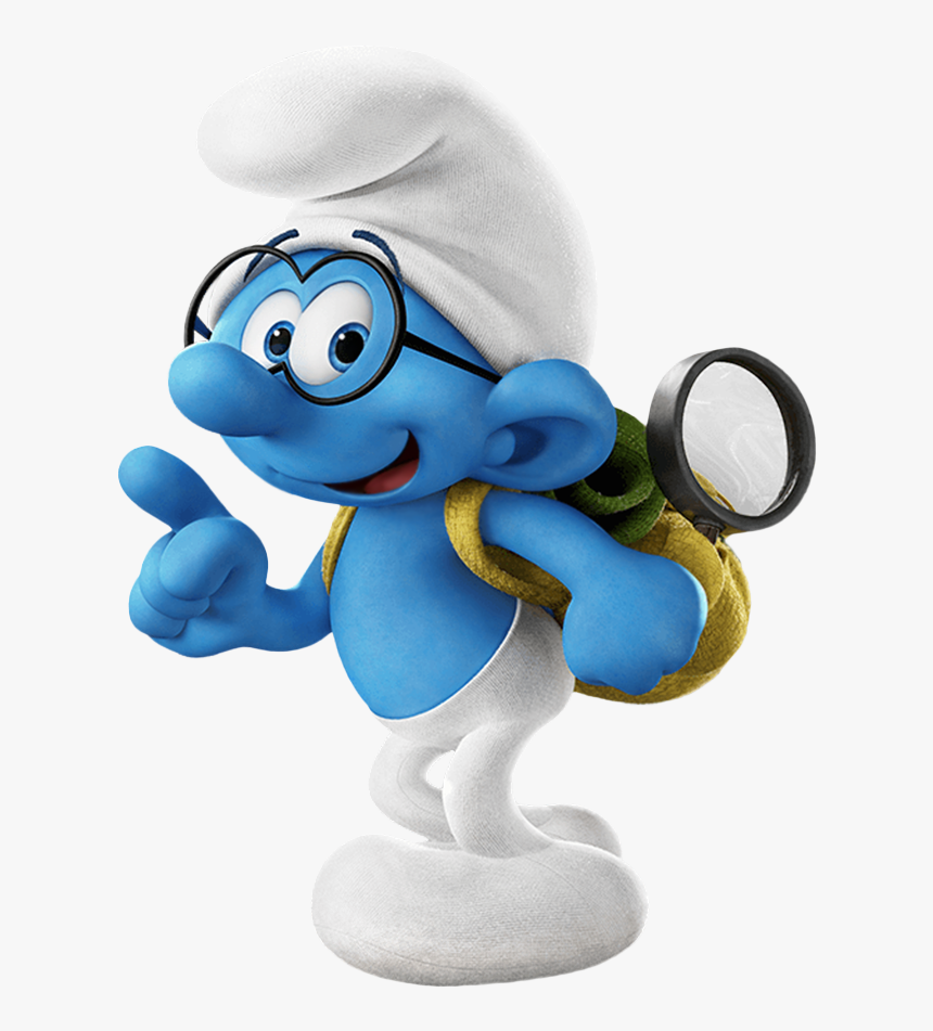 Smurfs Brainy Lost Papa Gargamel Transparent Clumsy - Smurfs The Lost Village Brainy, HD Png Download, Free Download