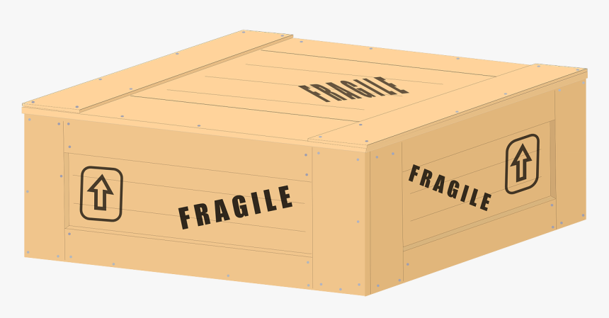 Wooden Produce Crate - Fragile Box Png, Transparent Png, Free Download