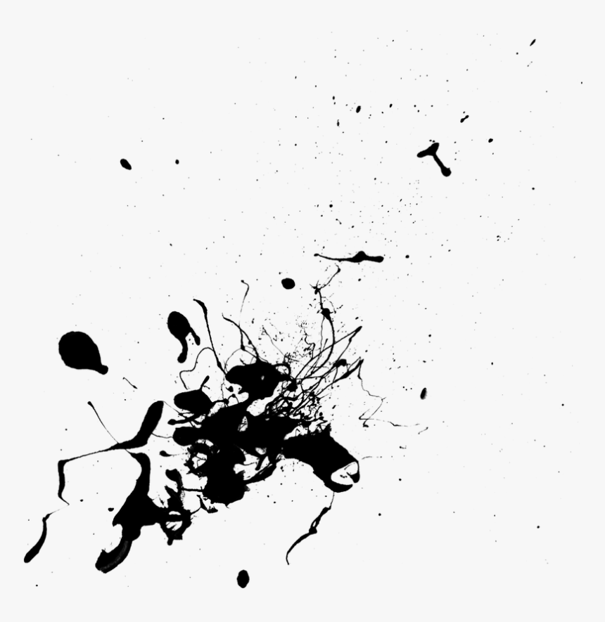 Transparent Black Paint Drips Png - Splash Paint Splatter, Png Download, Free Download