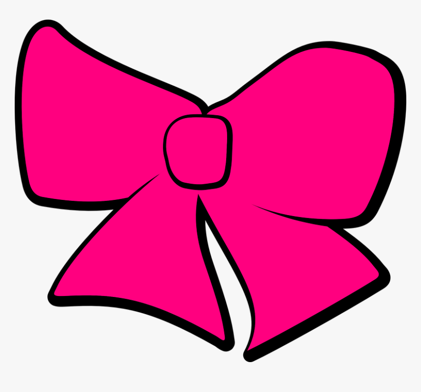 Bow, Ribbon, Pink, Red, Decoration, Silk - Hair Bow Clipart, HD Png Download, Free Download