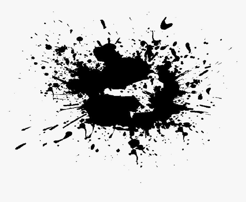 White Splatter Png - Paint Splatter Dog Print, Transparent Png, Free Download