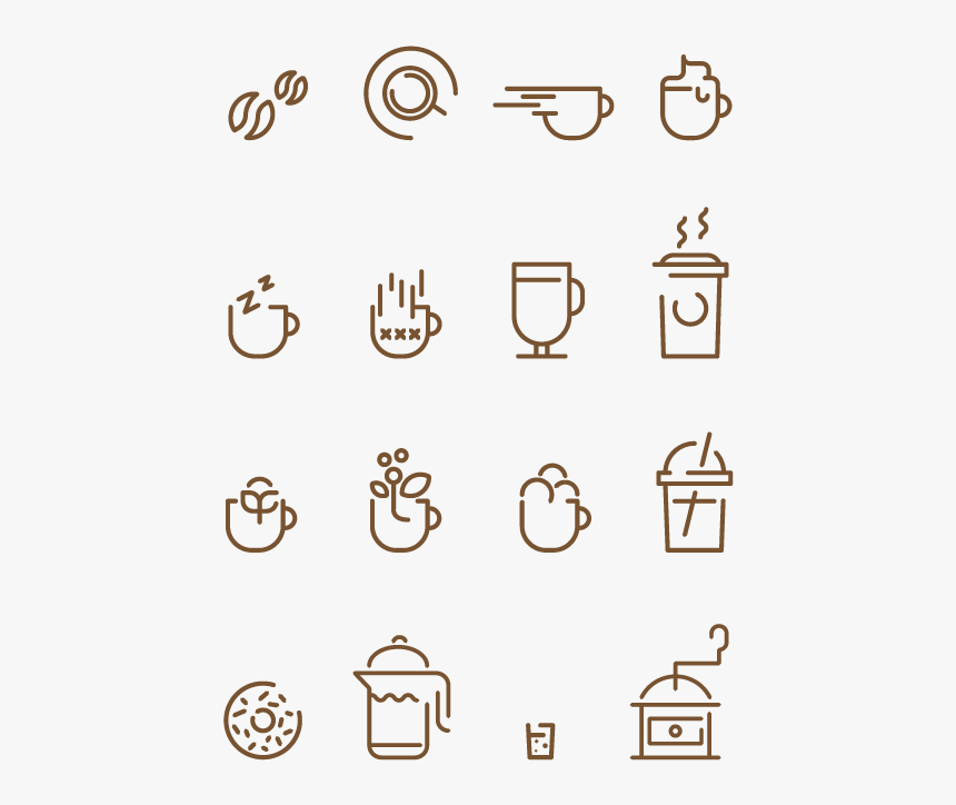 Coffee Shop Pictograms, HD Png Download, Free Download