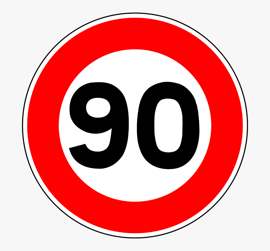 Transparent 90 Png - Panneau De Signalisation 80, Png Download, Free Download