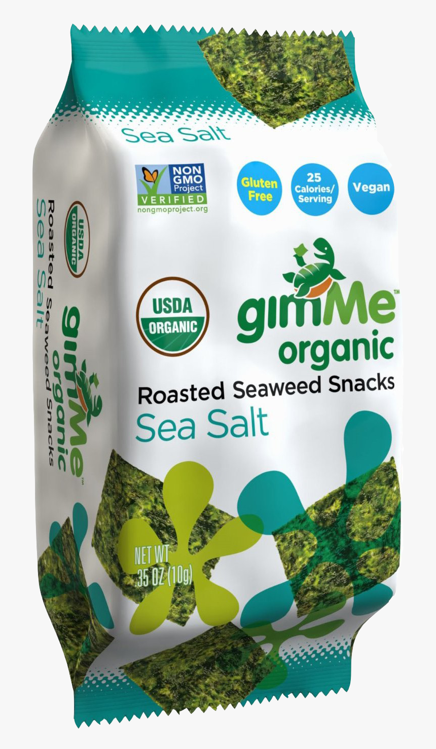 Gimme Snacks Organic Roasted Seaweed Snacks Sea Salt - Gimme Organic Seaweed, HD Png Download, Free Download