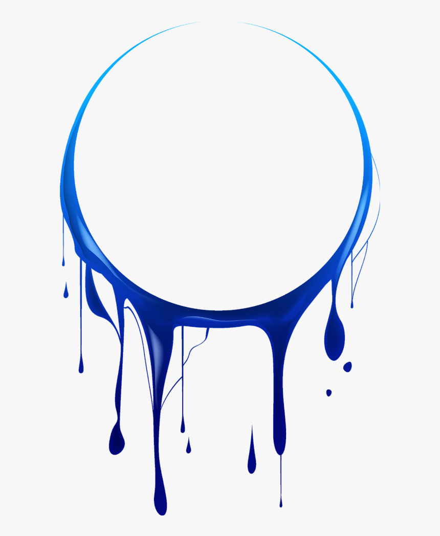 Mq Blue Circle Circles Paint Splash - Blue Paint Drip Png, Transparent Png, Free Download