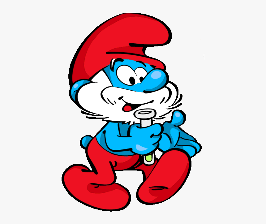 Papa Smurf Looking Happy - Papa Smurf Smurf, HD Png Download, Free Download