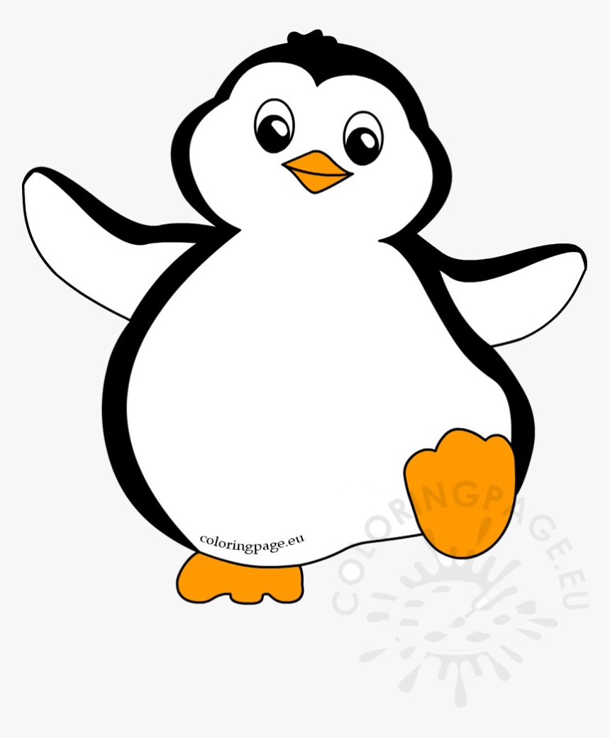 Penguin Clipart Funny Dancing Coloring Page Transparent - Penguin Clipart, HD Png Download, Free Download