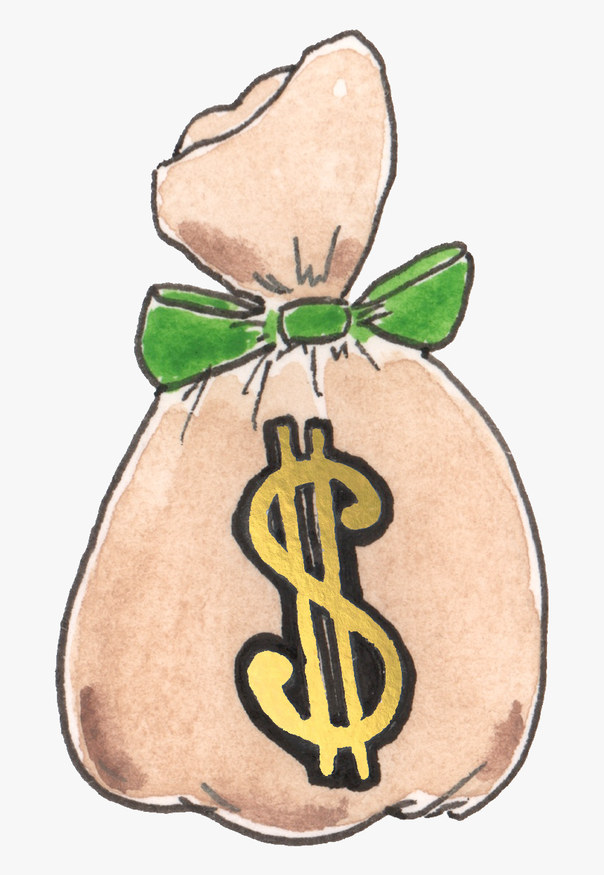 Money Bag - Money Bag Drawing Png, Transparent Png, Free Download