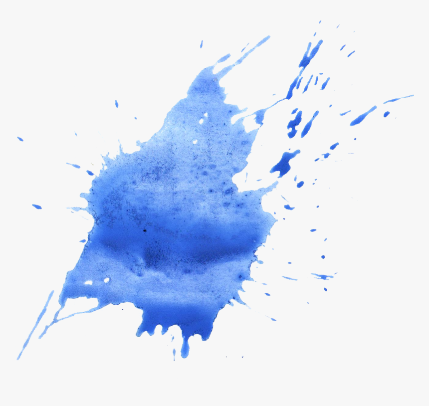 Blue Watercolor Splash Transparent Background - Free Template PPT