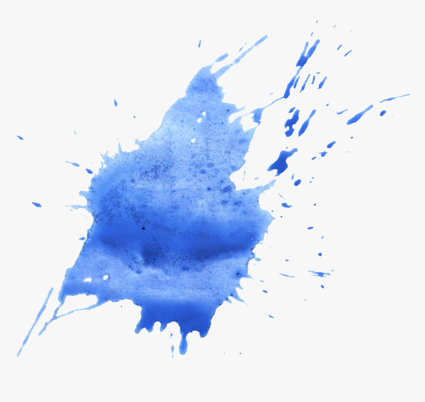 Water Splat Png - Watercolor Splash Blue Png, Transparent Png, Free Download