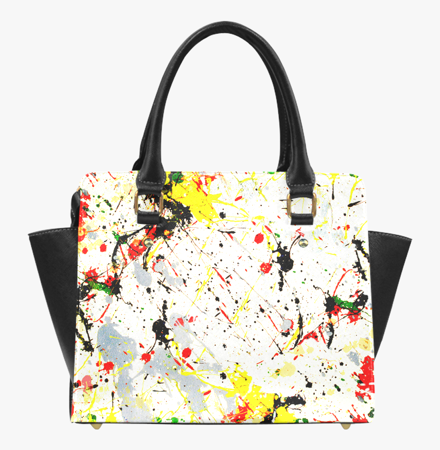 Yellow & Black Paint Splatter Classic Shoulder Handbag - Apron With Paint Splatter, HD Png Download, Free Download