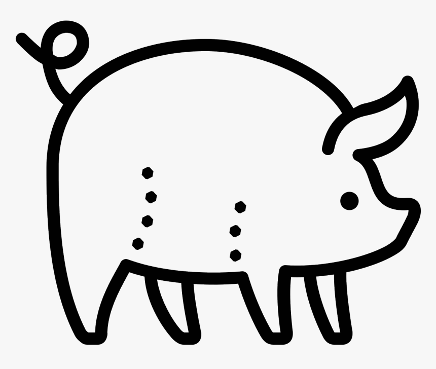 Hog Vector Pork - Pig Icon Black White, HD Png Download, Free Download