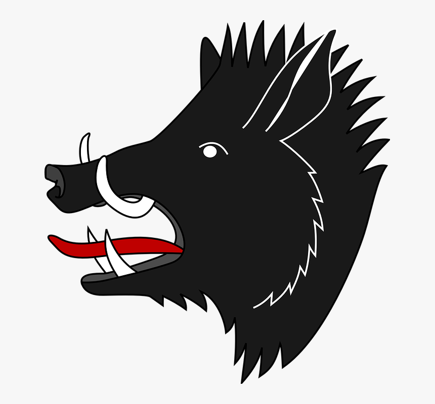 Boar, Wild Pig, Wild Boar, Wild Sow, Animal, Fangs - Boar On Coat Of Arms, HD Png Download, Free Download