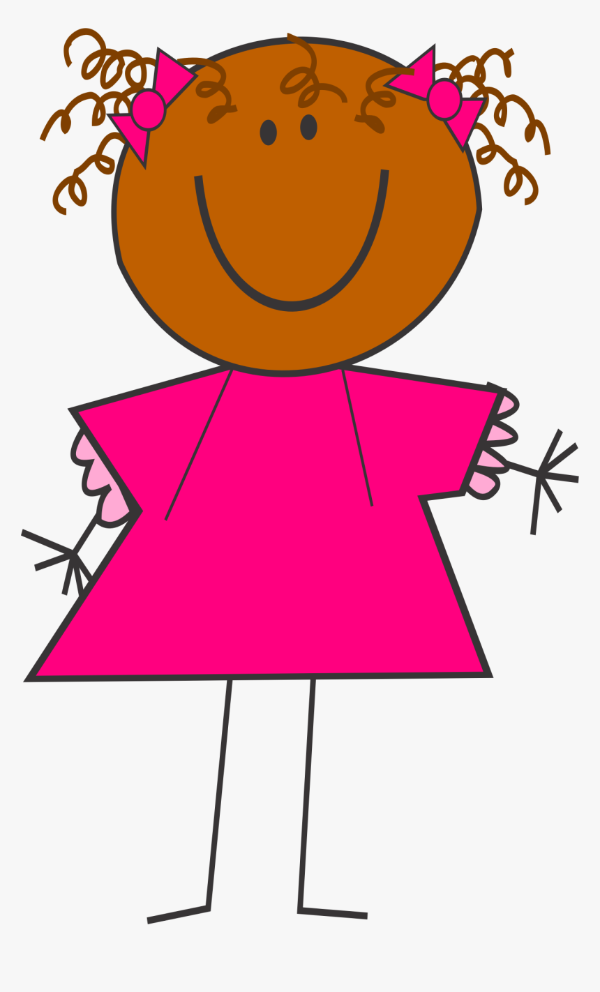 Funny Girl With Dark Skin Clip Arts - Funny Cartoon Image Girl, HD Png Download, Free Download