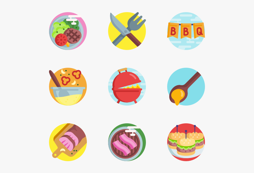 Bbq - Flat Icon Design, HD Png Download, Free Download