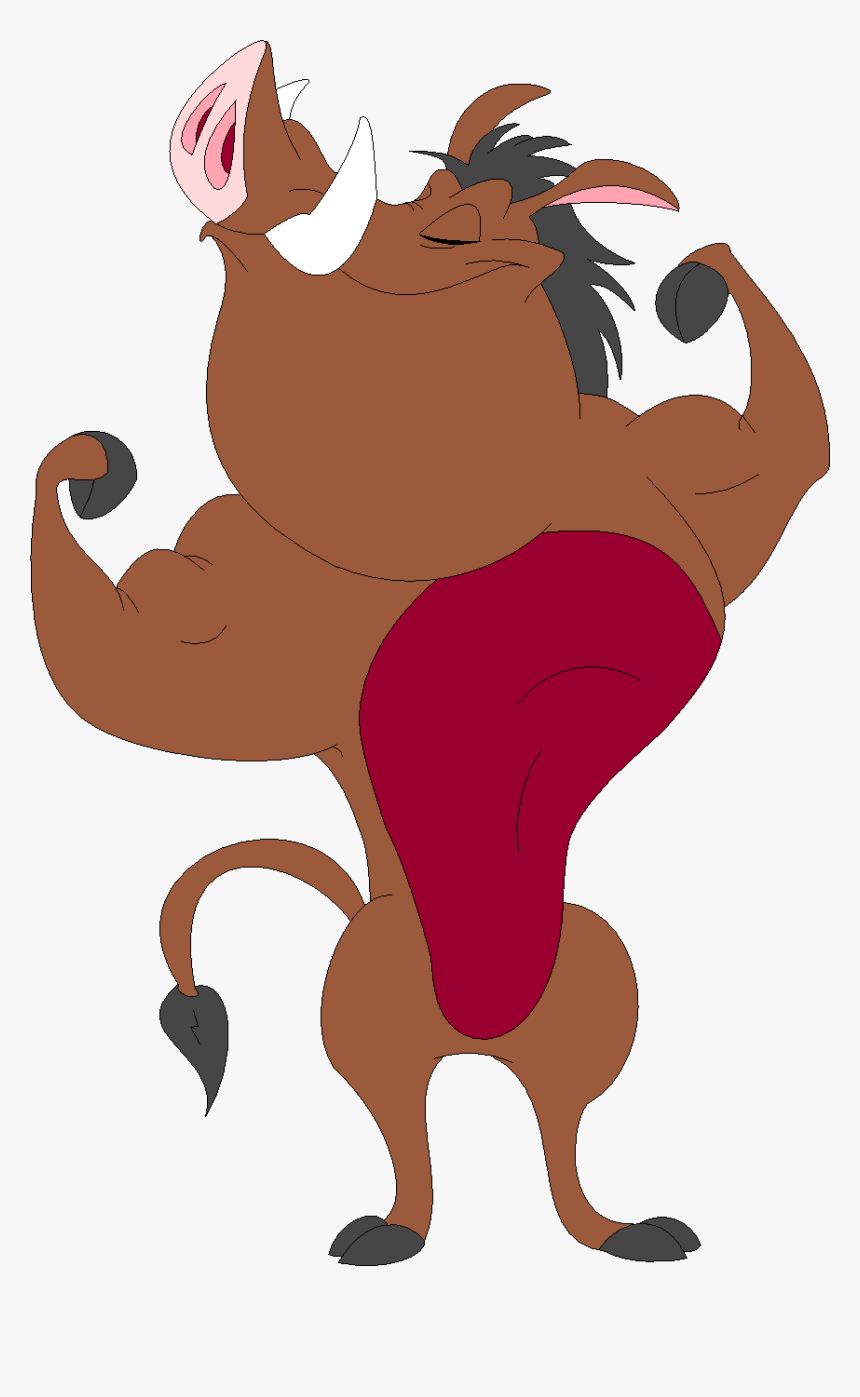 Pumbaa Smith Once Again Shows Off His Muscles - Timon And Pumbaa Fanart, HD Png Download, Free Download